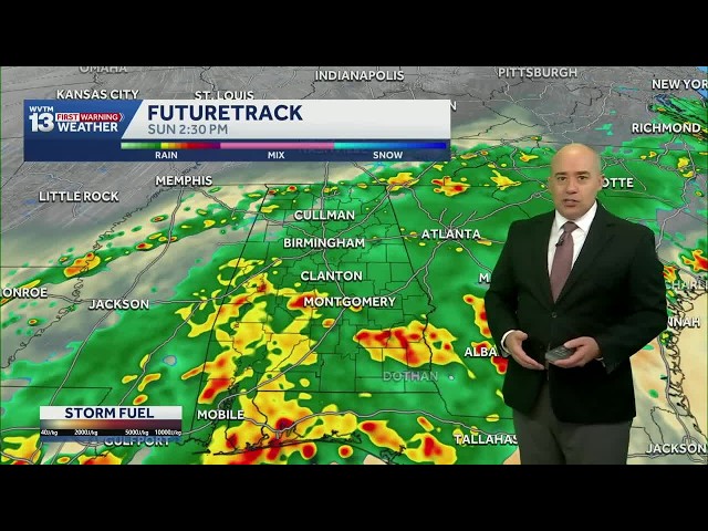 Alabama's rainy weekend weather forecast gets followed by a nicce cooldown next week
