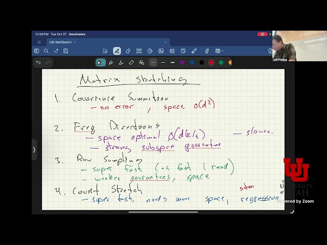 Data Mining | L15 : MatSketch
