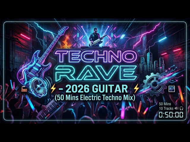 ⚡ TECHNO RAVE 2 🖤2026 GUITAR ☣️ 50 MINUTE 🤖 Mix per Ballare, allenarsi, gareggiare