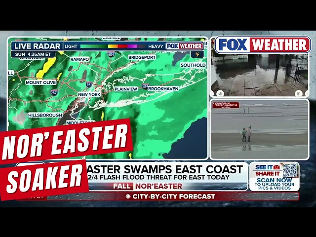Monster Nor'easter Continues Slamming East Coast With Direct Hit On New Jersey Fueling Major Floods