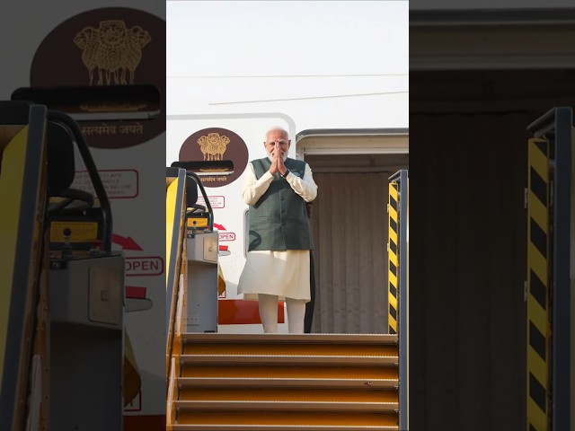 PM Modi Emplanes for Oslo, Norway | #shorts