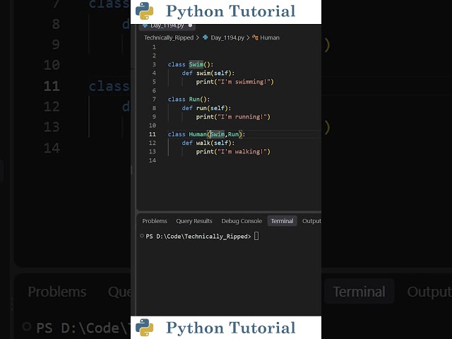 Multiple Class Inheritance in Python | Python Tutorial