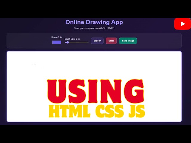 Online Drawing App Using HTML, CSS & JavaScript 🎨 | Drawing Canvas Project #project