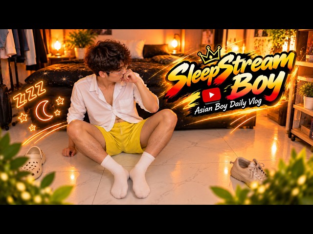 Sleep Stream Boy💦 I'm showing off my white socks that I've worn for 5 days. #sleepstreaming