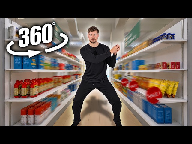 MrBeast Rizz in Supermarket ! | 360° VR / 4K | MrBeast Rizz Dance Meme