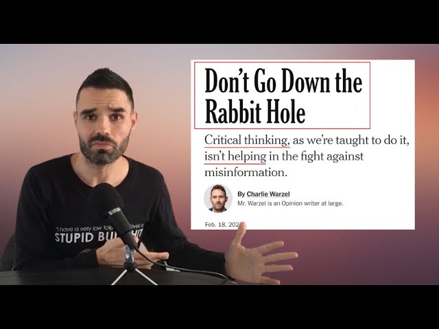 "Don't Go Down The Rabbit Hole!" — Dismantling The NY Times' Pathetic Propaganda