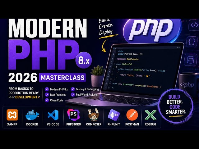 🚀 Modern PHP 2026 — Complete Masterclass PHP 