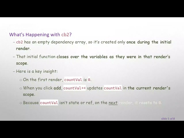 Understanding React's useCallback and Closures: Why Variables Update Without Dependencies