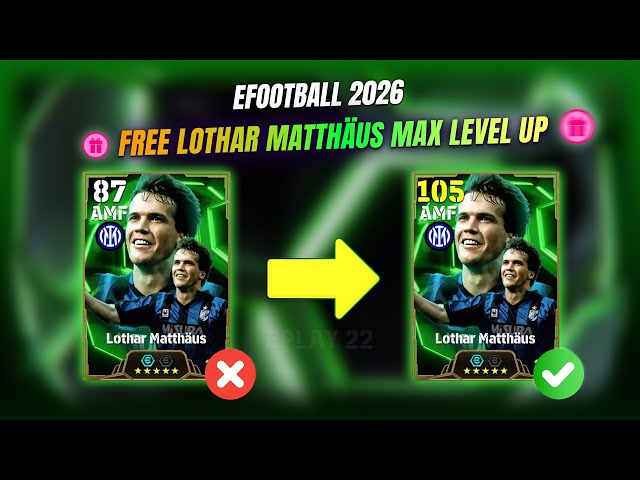 105 Rated Lothar Matthaus Best Training Guide eFootball Mobile 26🔥🎮