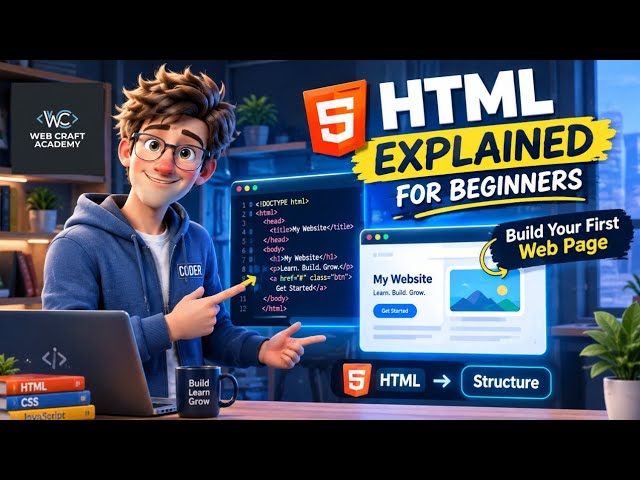 HTML Explained for Beginners | Build Your First Web Page#HTML#HTMLForBeginners#WebDevelopment