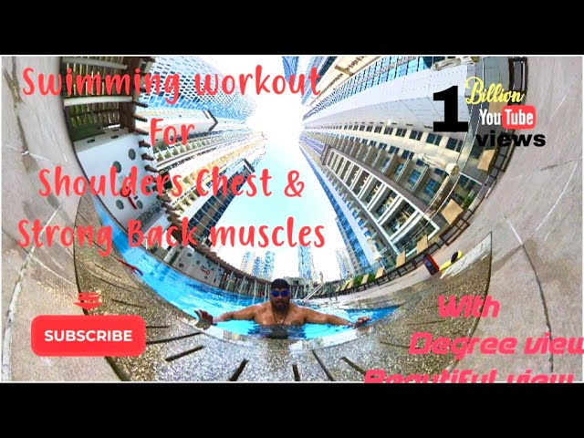Swimming after deadlift workout 360 live abs/ shoulders/best back workout#fitnessmotivationfat2fit