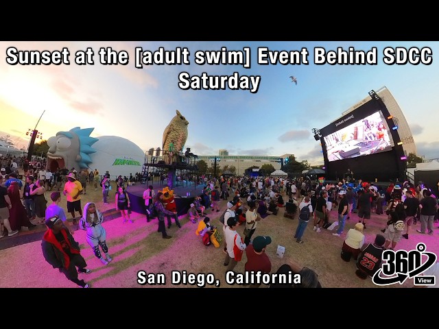 Sunset at the [adult swim] Event Behind SDCC, Saturday in San Diego, CA | 360 Video