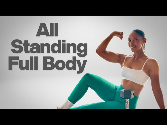 20 minute Full Body DUMBBELL Workout | STANDING EXERCISES for Muscle, Strength & Toning 🔥