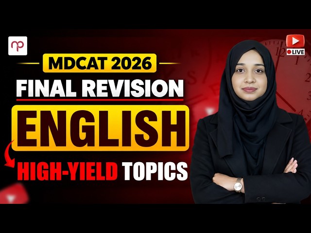 MDCAT 2026 English | 100% FREE Complete One Shot Lecture | By Miss Nimra