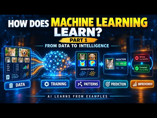🧠 How Does Machine Learning Learn? | Part 1 — From Data to Intelligence