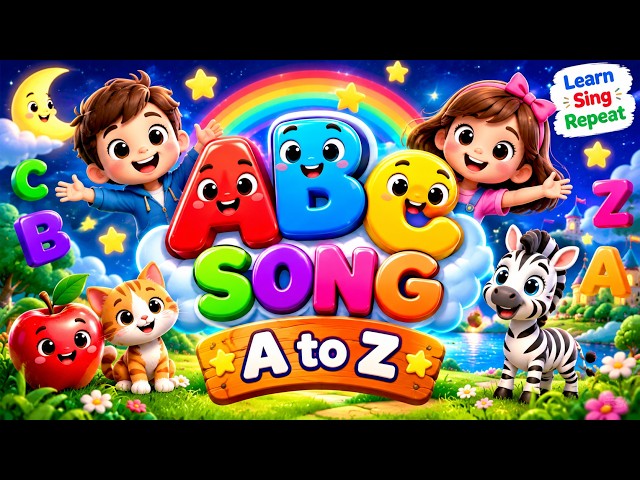 Abc Ponics song for kids | A to Z alphabets learning |3D cartoon ABC flash card for toddlers#youtube