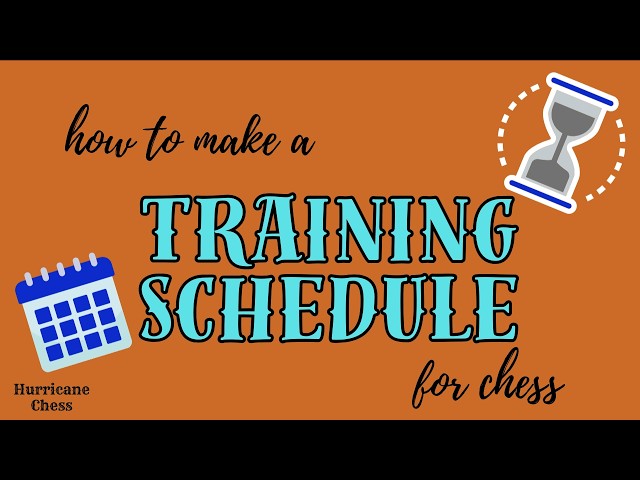 How to create a CHESS TRAINING SCHEDULE - For all levels!