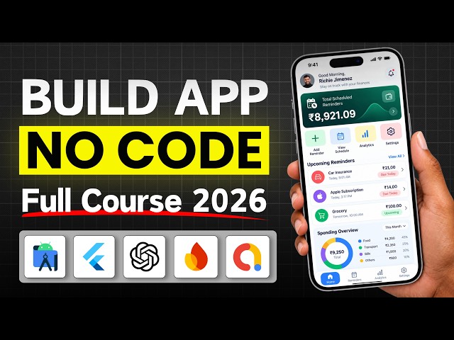 Free App Development Full Course 2026 | AI + Flutter + Firebase