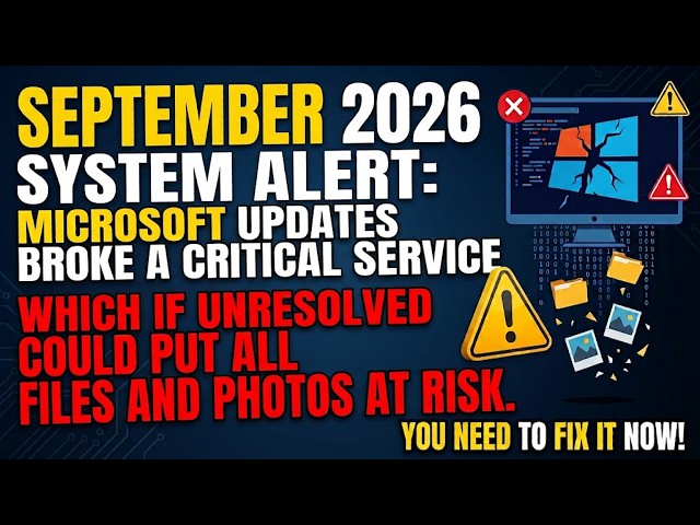 ❌ Microsoft  Broke a Critical Windows 11 Service That Could Leave Your Files at Risk - Fix It Now! ❌