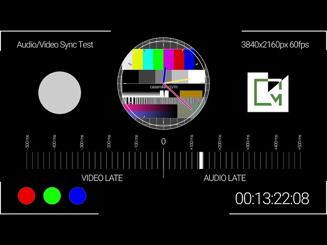 Audio Sync Test (60fps) - 45min for Longer Tests