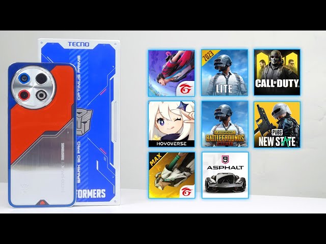 Tecno Spark 30 Pro 8+ Games Test - Genshin Impact/FreeFire/PUBG/COD/Asphalt Legends/New State