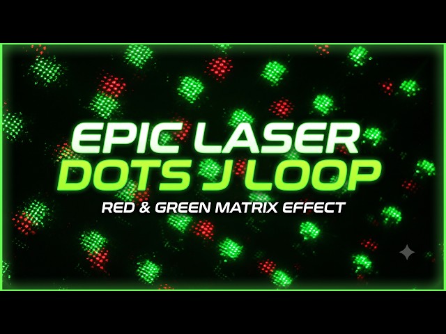 Red & Green Laser Dot Grid Background | DJ Stage Light Motion Loop
