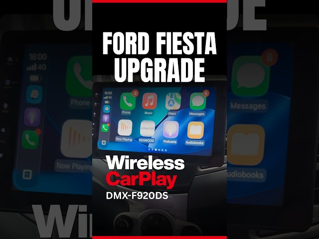 Ford Fiesta Gets 9” HD Floating Wireless CarPlay Upgrade KENWOOD DMX-F920DS #ford #carplay #caraudio
