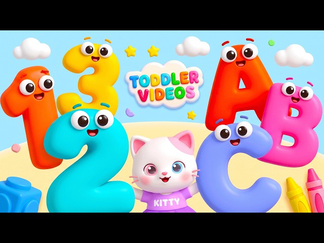 Preschool Learning activities for 3 year olds at home | Learn ABC Phonics Shapes Numbers Colors 🌈
