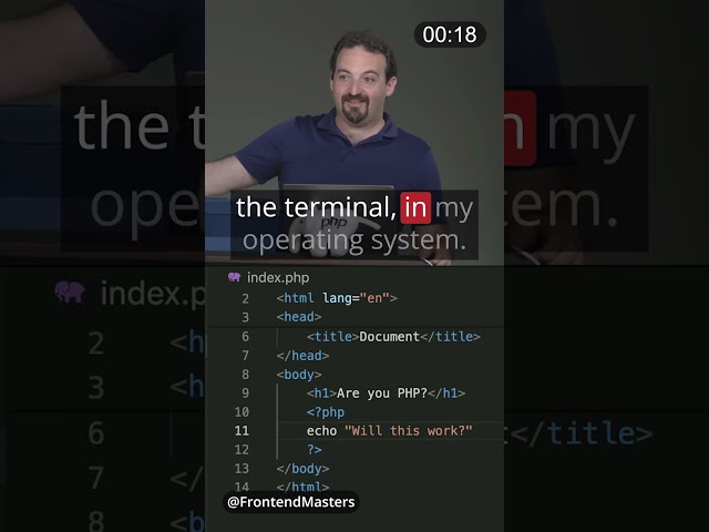 PHP Basics: Server-Side Rendering HTML 🌐🐘