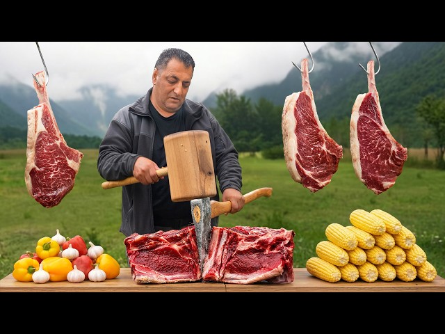 Grilling the JUICIEST Steaks in The Mountains! Wilderness BBQ