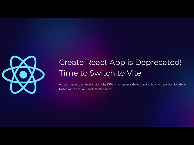 STOP using CRA create-react-app and do THIS instead!