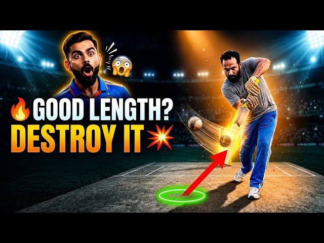 GOOD LENGTH? DESTROY IT 💥 PLAY GOOD LENGTH BALLS EASILY🚀💯