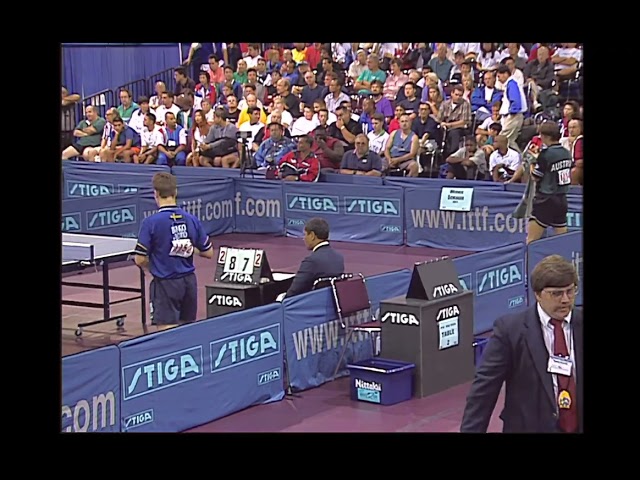 Jan-Ove Waldner vs. Werner Schlager at the 2000 US Open