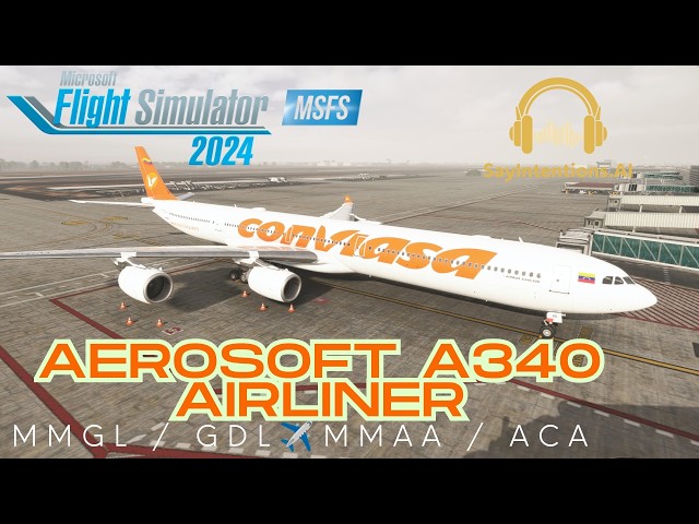 MSFS2024 || Aerosoft A340 Airliner 🇲🇽 MMGL Guadalajara ✈️ 🇲🇽 MMAA|| RTX 5070ti