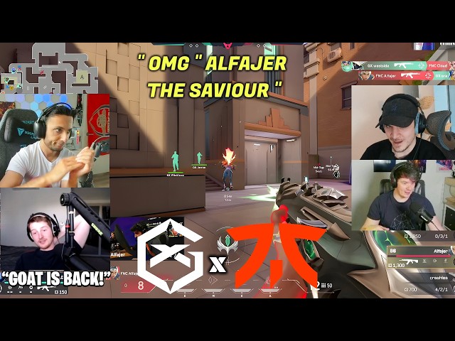 20 Minutes of Streamers React to FNC vs GX CRAZY Moments in VCT EMEA Stage 2 Play-Ins