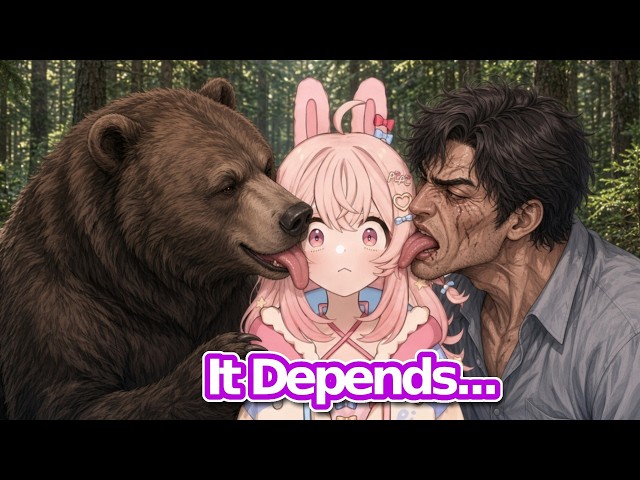 Pippa's take on Man/Bear in Woods...