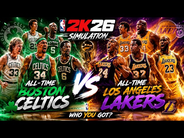 NBA 2K26 Gameplay - All-Time Boston Celtics vs. All-Time Los Angeles Lakers - Greatest NBA Rivalry