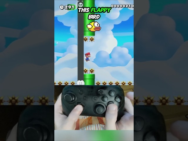 Flappy Bird but it's a Mario Level! #mario #mariomaker2 #nintendo