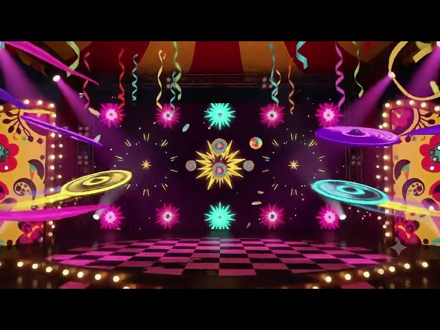 Funky Bollywood Mela | Colorful Dance LED Background | Desi Carnival VJ Loop 4K | Background Bazaar