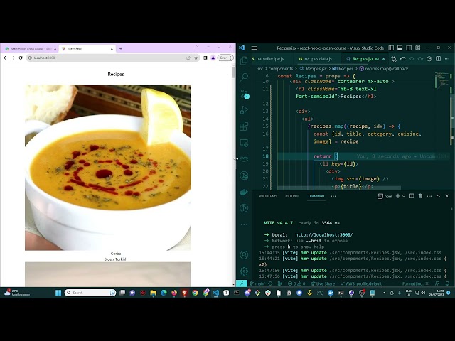 React Hooks Crash Course