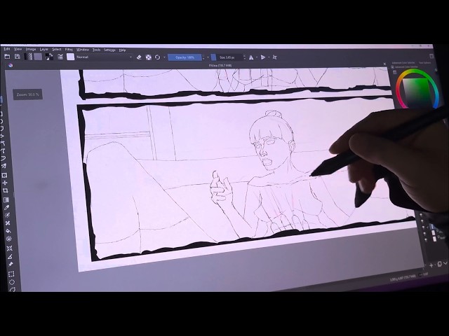 Drawing A Comic Page 4 - Part 1: Lineart (Timelapse)