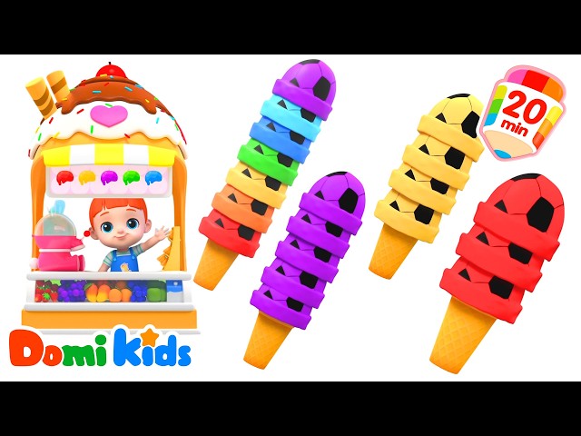 多米在賣冰淇淋！🍦| 美食小課堂 | 冰淇淋 | 動畫 | Kids Cartoon | 寶貝多米 Domi Kids