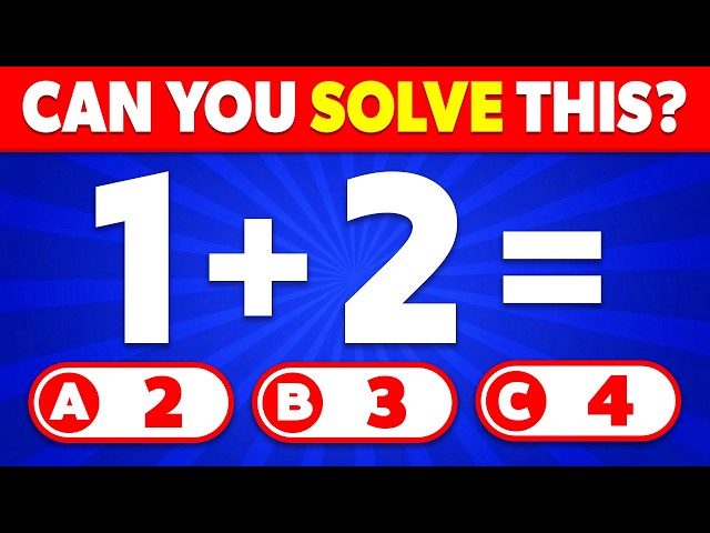Can You Pass This Math Quiz? ⏰ Easy to Impossible 😱 Can You Solve Them All?