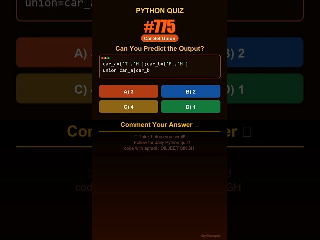 Python Quiz #775 — Can You Predict the Output? #shorts #python