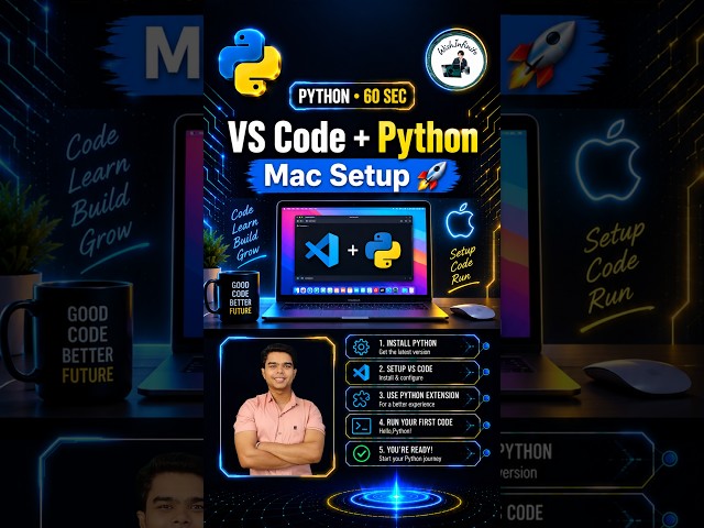 VS Code Setup for Python on Mac | Install VS Code & Python Extension Step-by-Step