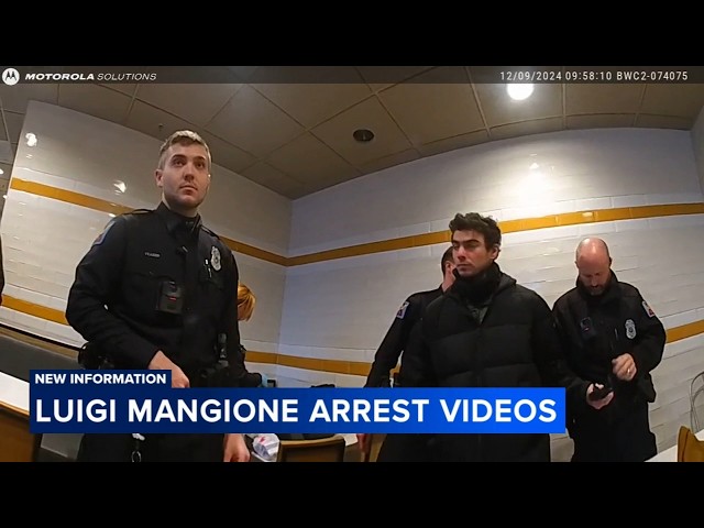 Luigi Mangione's arrest seen in newly-released bodycam footage