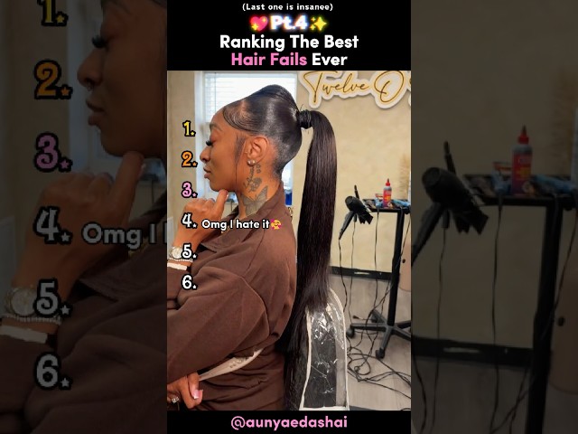 Ranking The Best Hair Fails Ever 💖✨ (Part 4) #shortsviral