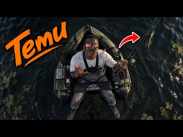 Float Tube Fishing with ONLY Temu Items 