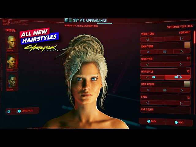 Cyberpunk 2077: All New Male & Female V Hairstyles | Update 2.5
