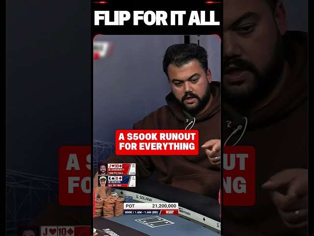 Veenstra is at risk and only a slight favorite to survive this high-card flip.